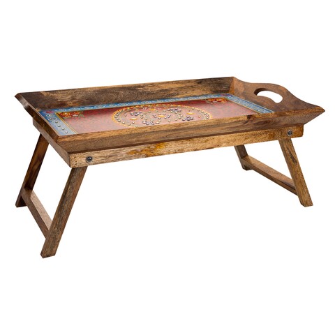 Tava pliabila pentru servire Creaciones Meng, 53x34x23 cm, lemn de mango