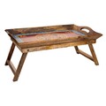 Tava pliabila pentru servire Creaciones Meng, 53x34x23 cm, lemn de mango