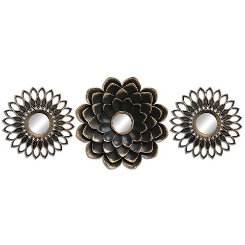 Set 3 oglinzi decorative lawson, versa, 35 x 35 cm, sticla