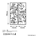 Decoratiune de perete, Olips, Metal, 32 x 90 cm, 2 piese, Multicolor