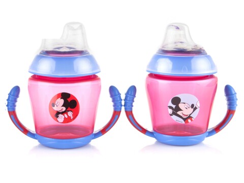 Bidon cu manere Mickey Mouse, Disney, 210 ml, plastic, multicolor