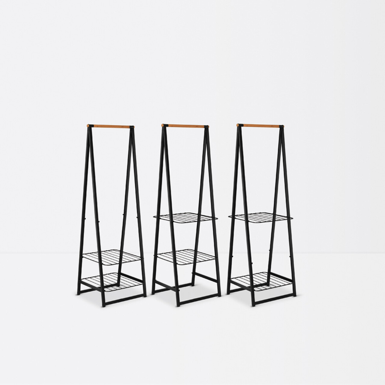 Suport pentru haine, Brabantia, Linn, 57x60.6x190 cm, otel, negru - 1 | YEO