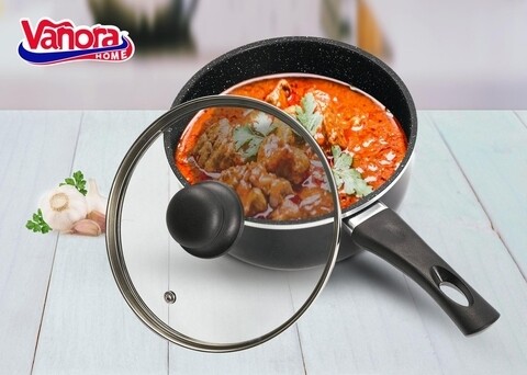 Cratita cu capac solo, vanora, 2.4 l, aluminiu, negru