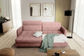 Coltar extensibil stanga 3 locuri ELTAP, LT-24TOU, Gomsi, 228x165x100 cm, lemn/poliester, roz