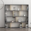 Biblioteca, Colman, Hodbi 935CMN1110, 145.2 x 25 x 145 cm, pal melaminat, stejar/antracit