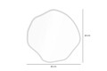 Oglinda decorativa, Lumisfera, Bowed 60 x 60, 60x60 cm, Cadru MDF, Alb
