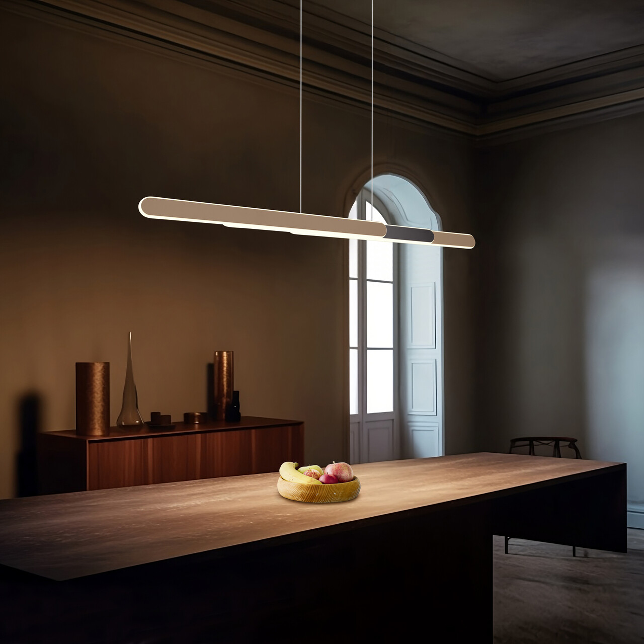 Lustra Helios, TRIO, 130x150 cm, 48W, 1x SMD, metal, maro - view 5