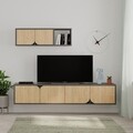 Comoda TV cu raft, Decortie, Spark, pal melaminat, stejar/antracit