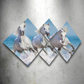 Set 4 tablouri decorative, 4MDF362467604, MDF, Imprimat UV, Multicolor
