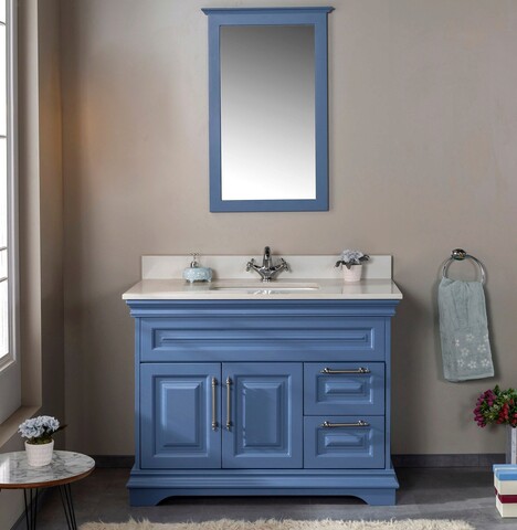 Set mobilier de baie (2 piese), jussara, huron 42, albastru