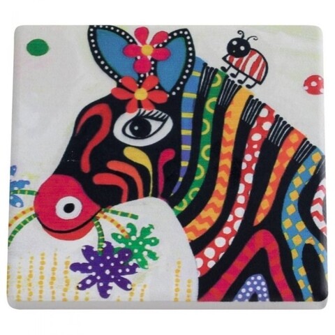Suport pentru pahare, Maxwell & Williams, Smile Style Stripes, 9x9 cm, pluta ceramica