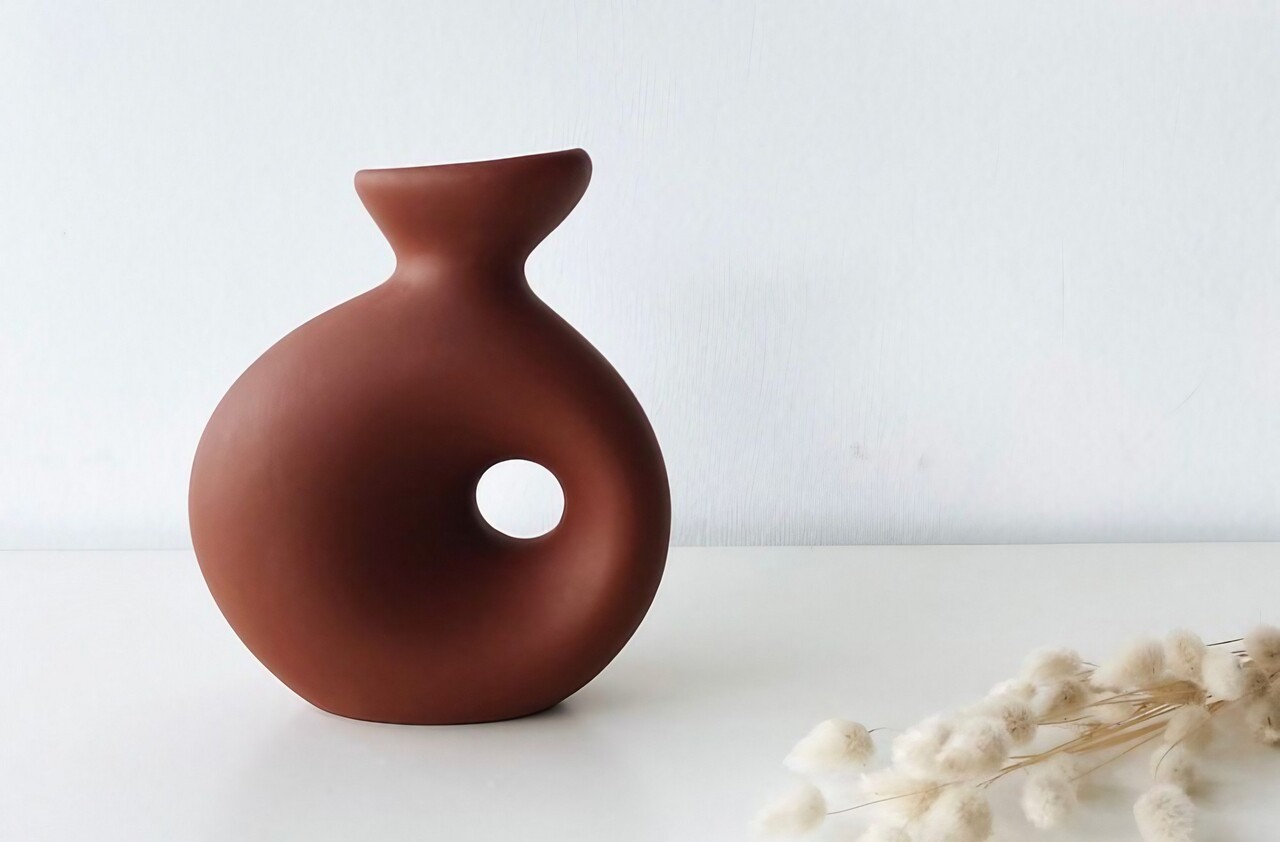 Vaza, CY0145, Ceramica, Caramiziu