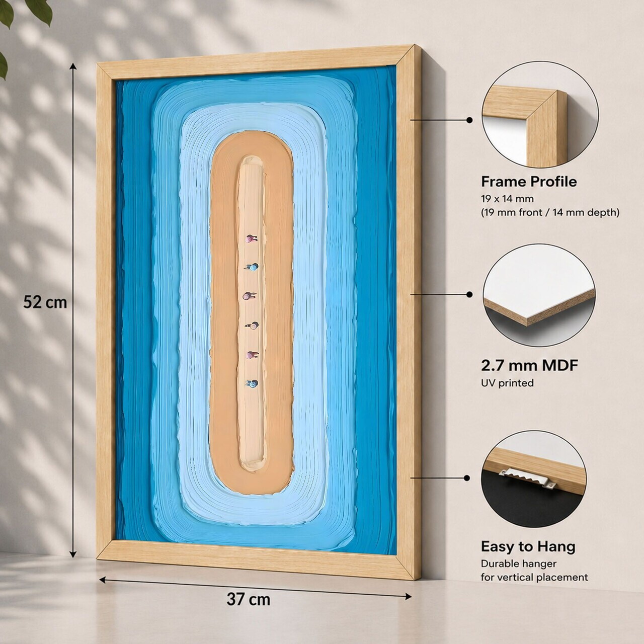 Tablou decorativ, 3752AACT-049, Fundal: 100% MDF (Grosime: 2,7 mm) Vopsire: Imprimare UV, Multicolor — imaginea 2