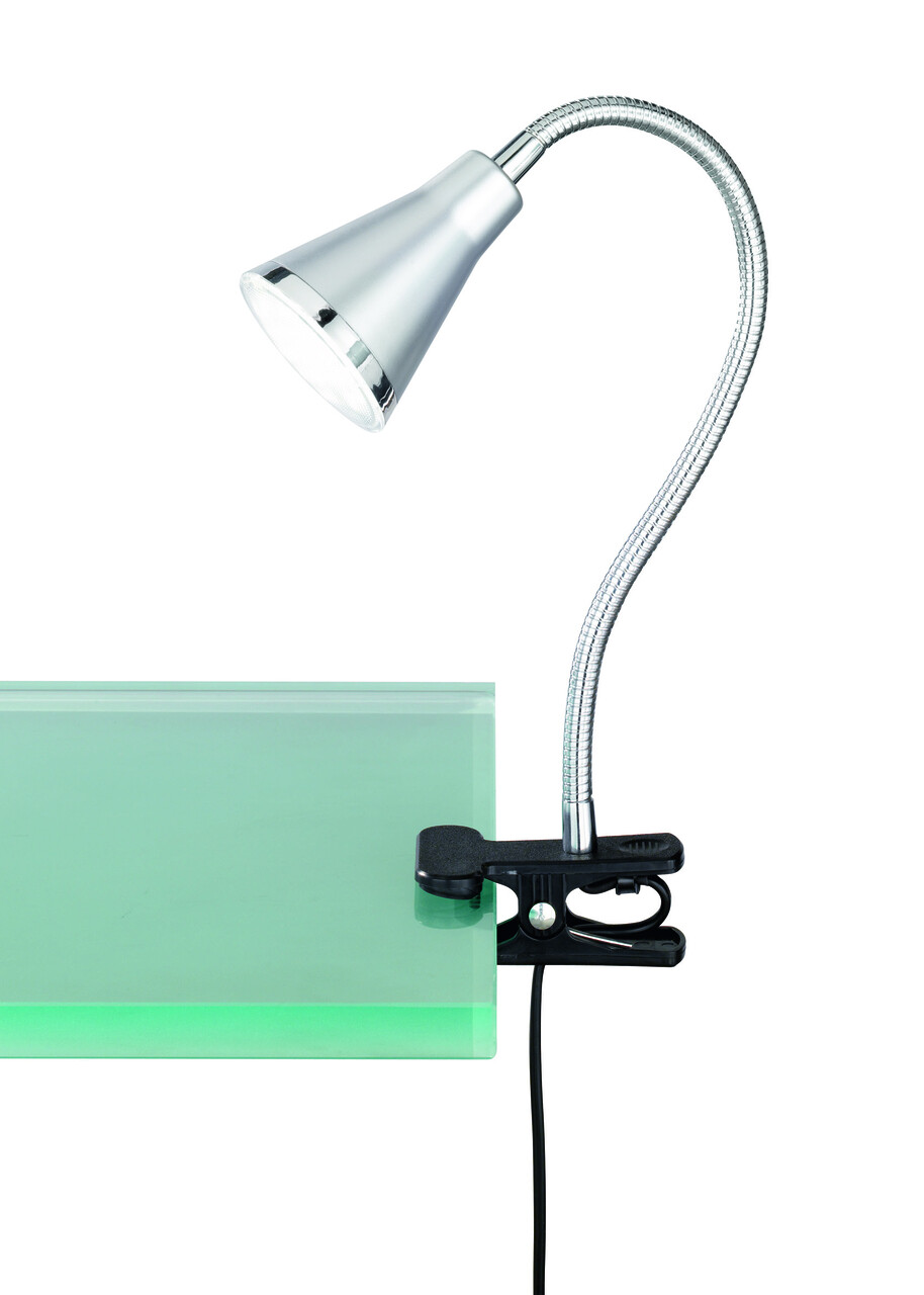 Lampa de masa Arras, RL, 7x32 cm, 4W, 1x SMD LED, plastic, argintiu