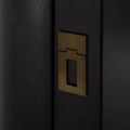 Vitrina cu 1 usa si 2 sertare, Chic, L.60 l.50 H.190, mdf/pal/furnir de mesteacan, wenge