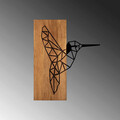 Decoratiune de perete, MA-286, 50% lemn/50% metal, Dimensiune: 58 x 48 cm, Nuc / Negru