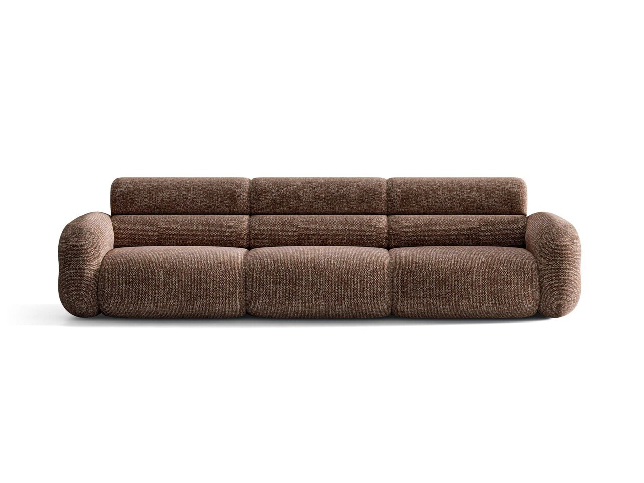 Canapea 4 locuri, Neo, Micadoni Home, 305x100x83 cm, tesatura Chenille Silencio, maro