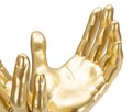 Statueta decorativa, Peace Hands, Mauro Ferretti, 25 x 15 x 24 cm, polirasina, auriu