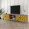 Comoda TV, Hommy Craft, Class, 180x44x35 cm, Nuc / Galben