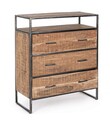 Comoda Elmer, Bizzotto, 90 x 40 x 105 cm, lemn de salcam/otel