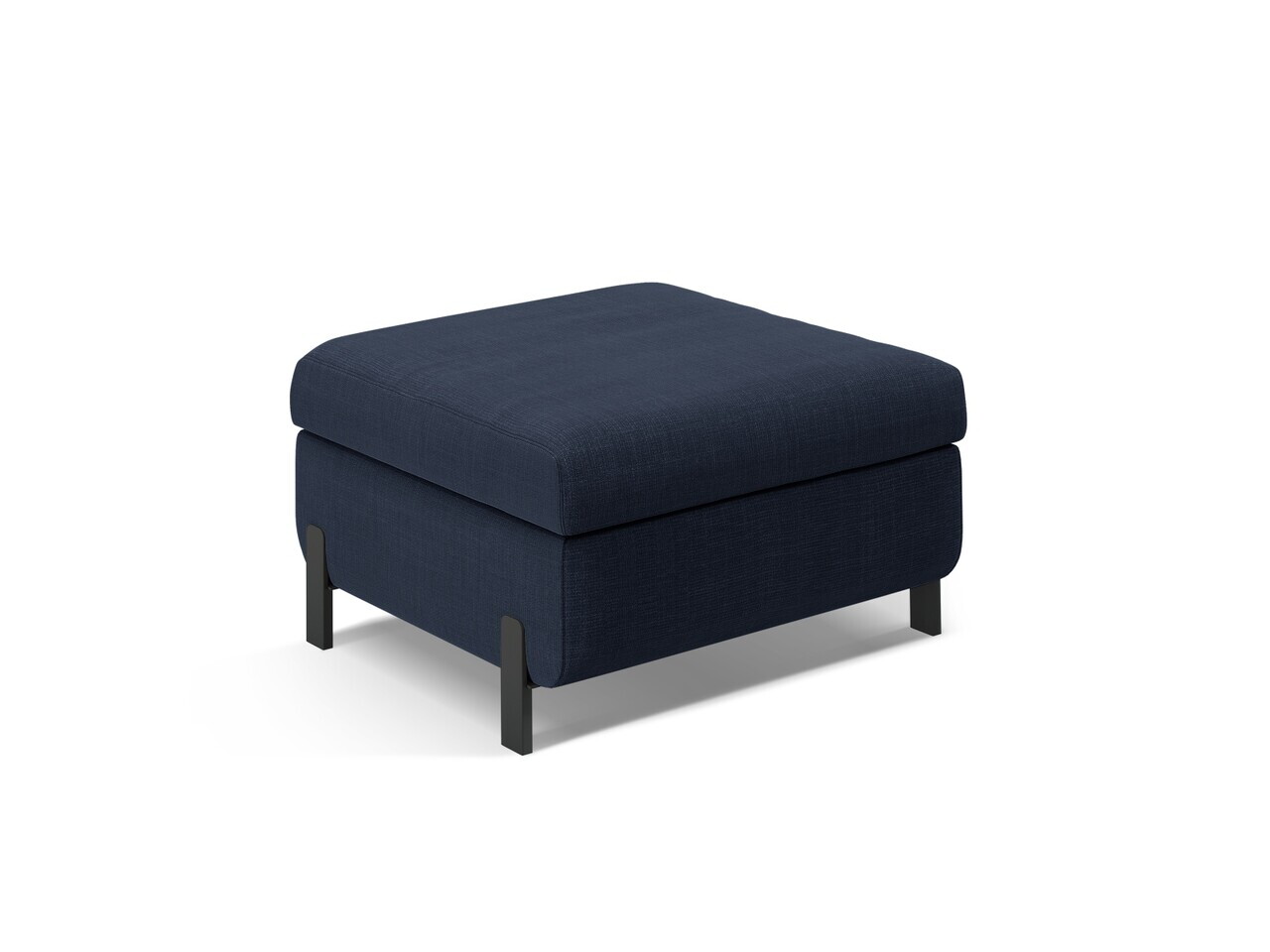 Taburet cu spatiu de depozitare, Gloria, Micadoni Home, 92x76x51 cm, tesatura structurata, albastru