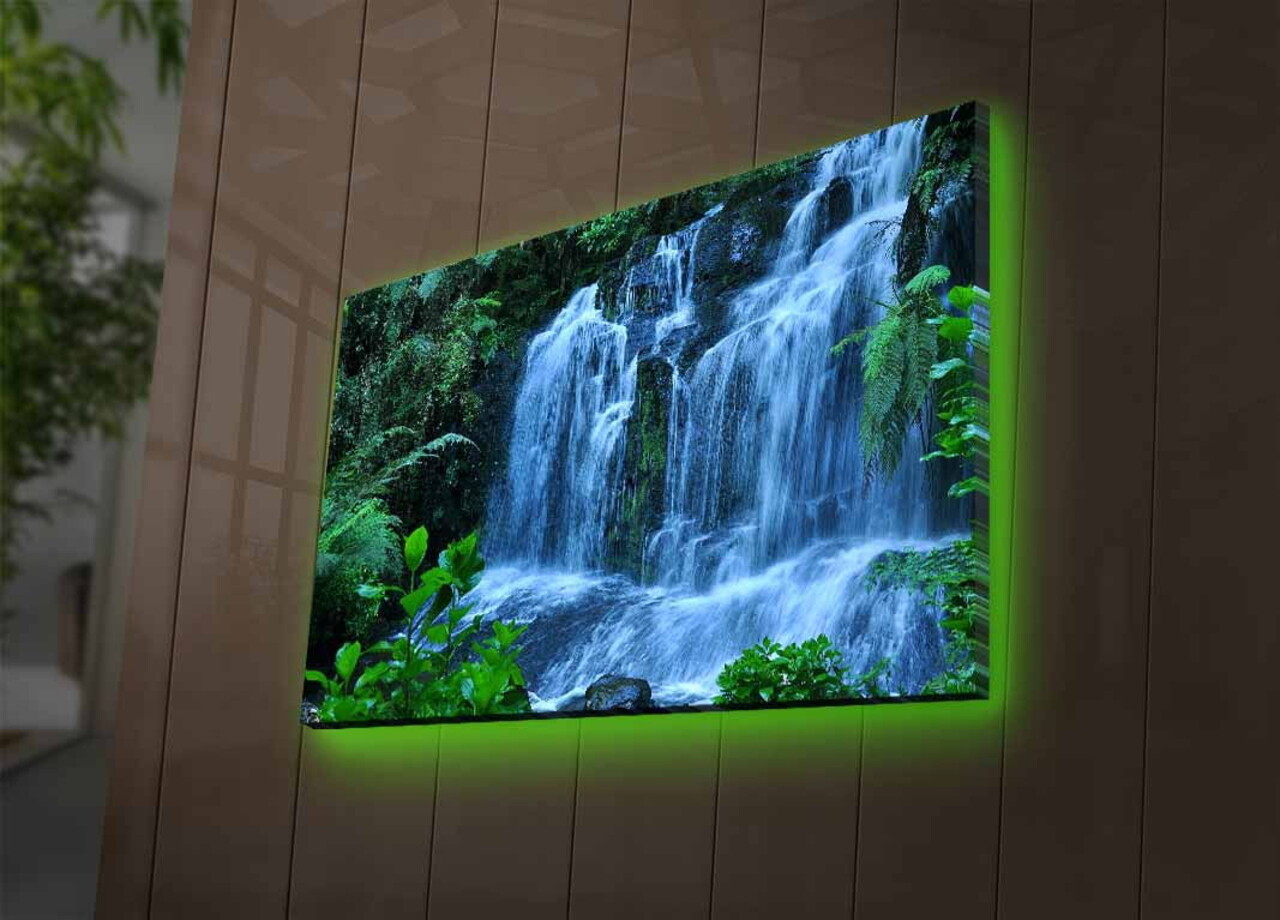 Tablou decorativ cu lumina LED, 4570DHDACT-023, Dimensiune: 45 x 70 cm, Multicolor - view 3
