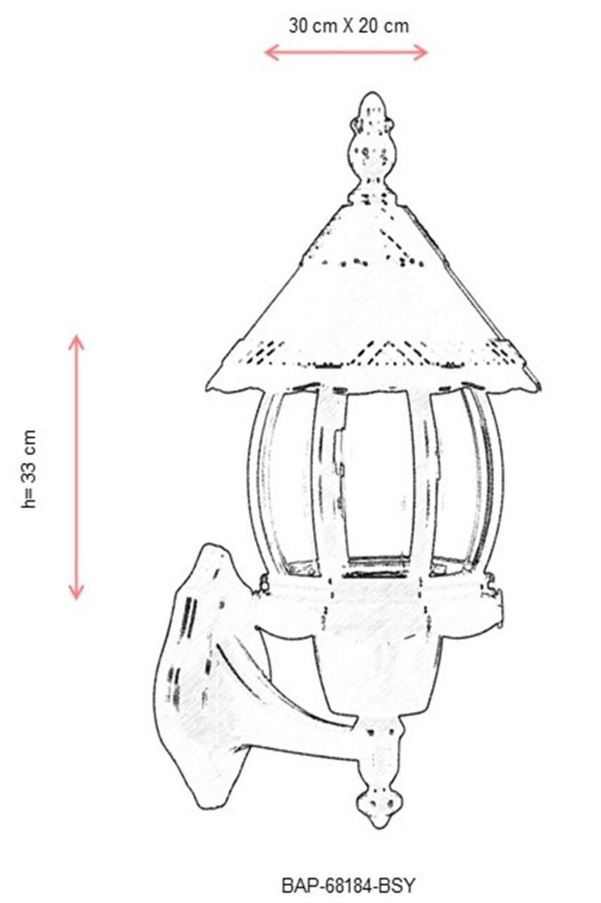 Lampa de exterior, Avonni, 685AVN1220, Plastic ABS, Negru