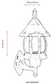 Lampa de exterior, Avonni, 685AVN1220, Plastic ABS, Negru
