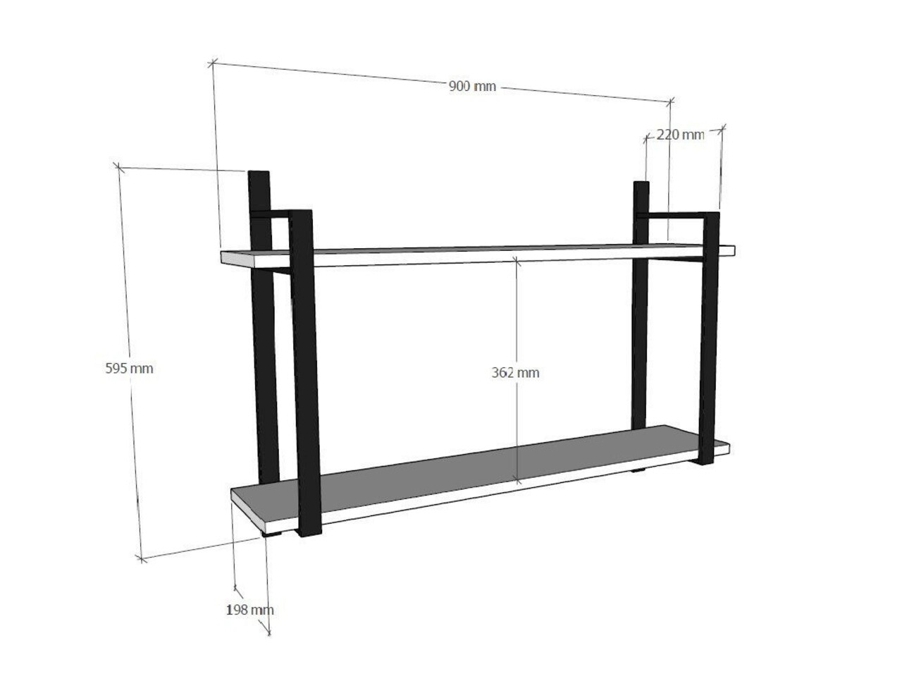 Raft De Perete, Asse Home, Abat, 90x60x22 Cm, PAL , Alb