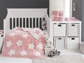 Patura bebelusi, Star - Pink, Dolce Bonita Home, 75% BUMBAC/15% ACRIL/10% POLIESTER