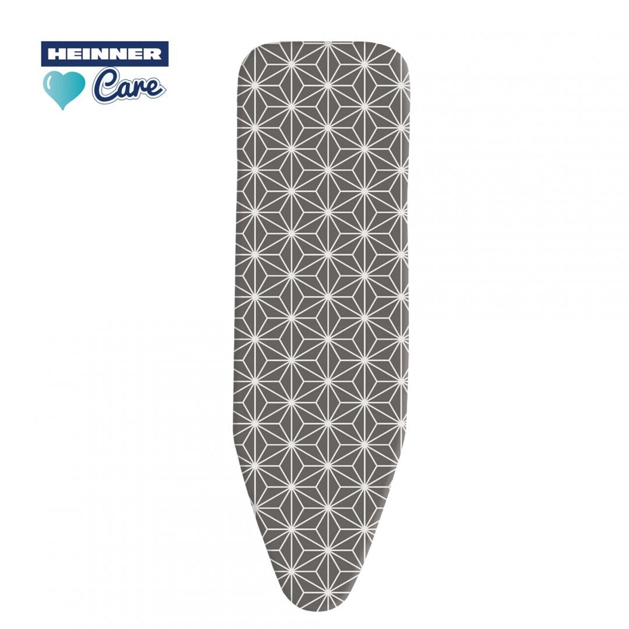 Husa pentru masa de calcat Heinner Care M, 130x48 cm, pasla 150 gr/m2 + burete 3 mm, bumbac, gri