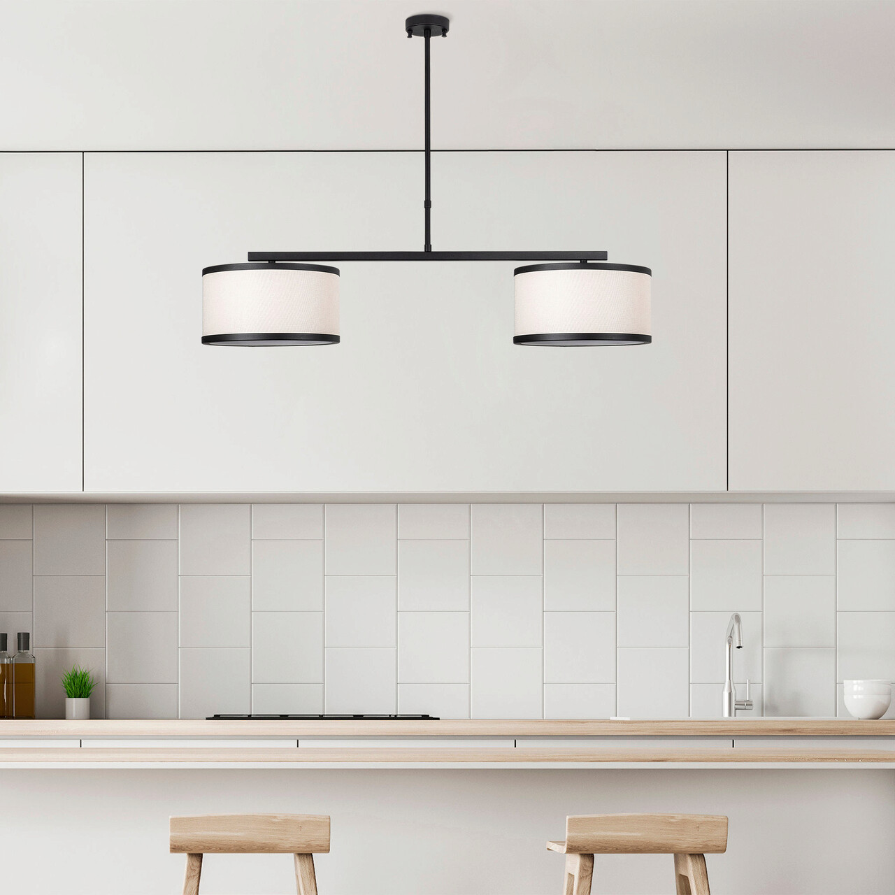 Lustra, Fulgor, 942FLG1636, Metal, Alb/Negru - 1 | YEO