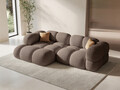 Coltar stanga 3 locuri, Loretto, Cosmopolitan Design, 250x147x68 cm, tesatura structurata, cappuccino