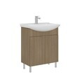 Dulap de baie cu chiuvetă, Hanah Home, Purus 65, Stejar Sonomo