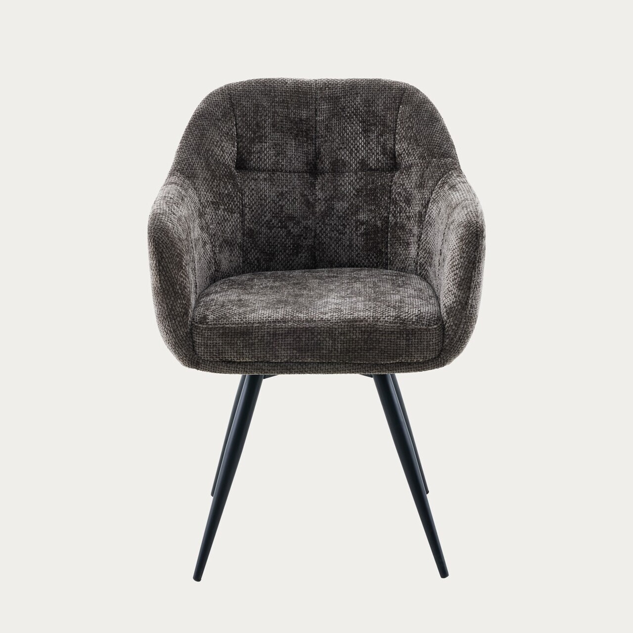 Scaun Comodo, Homla, 59x58x84 cm, metal/poliester, maro inchis - view 2