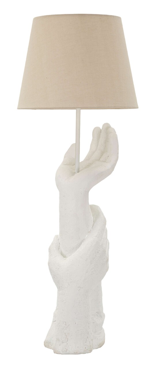Lampa de masa Life, Mauro Ferretti, 1 x E27, 40W, 35x93 cm, polirasina/fier/textil, alb