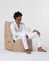Fotoliu puf, Bean Bag Ferndale, Diamond, 60 x 90 cm, poliester impermeabil, bej nurca