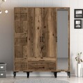 Dulap pentru haine, Hommy Craft, Kumsal PTR, 160x47.5x201.4 cm, PAL, Maro