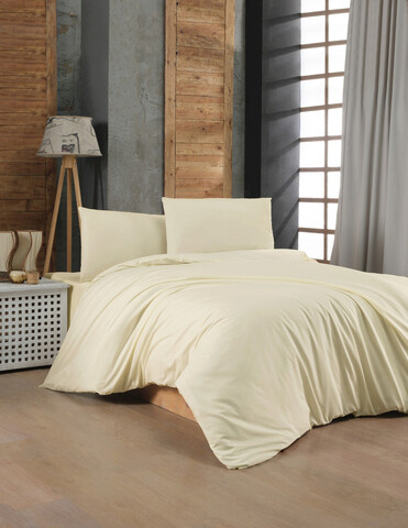 Lenjerie de pat pentru o persoana (fr), cream 2, patik, bumbac ranforce