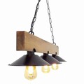 Lustra, Lustro, 806ALD1512, Lemn masiv de pin, Nuc / Negru