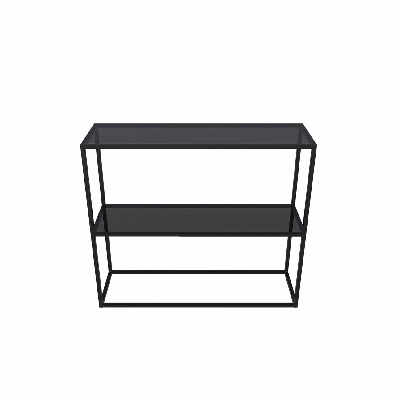 Bufet, Hanah Home, Oskar, 80x85x30 cm, Negru / Fume — imaginea 2