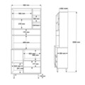 Dulap multifunctional, Locelso, RE6-SW, Stejar / Alb