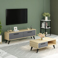 Comoda TV, Olivia, Melisa, 120x45x29.6 cm, PAL , Safir / Antracit