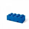 Cutie de depozitare LEGO, 2 sertare, 940 ml, polipropilena, albastru