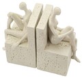 Set 2 suporturi pentru carti Stons Book , Mauro Ferretti, 24x10x20.5 cm, polirasina, crem