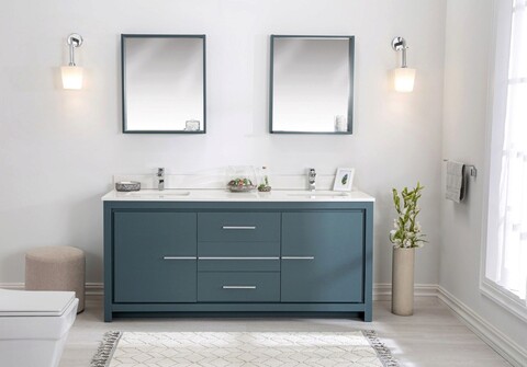Set mobilier de baie (3 piese), jussara, superior 72, albastru