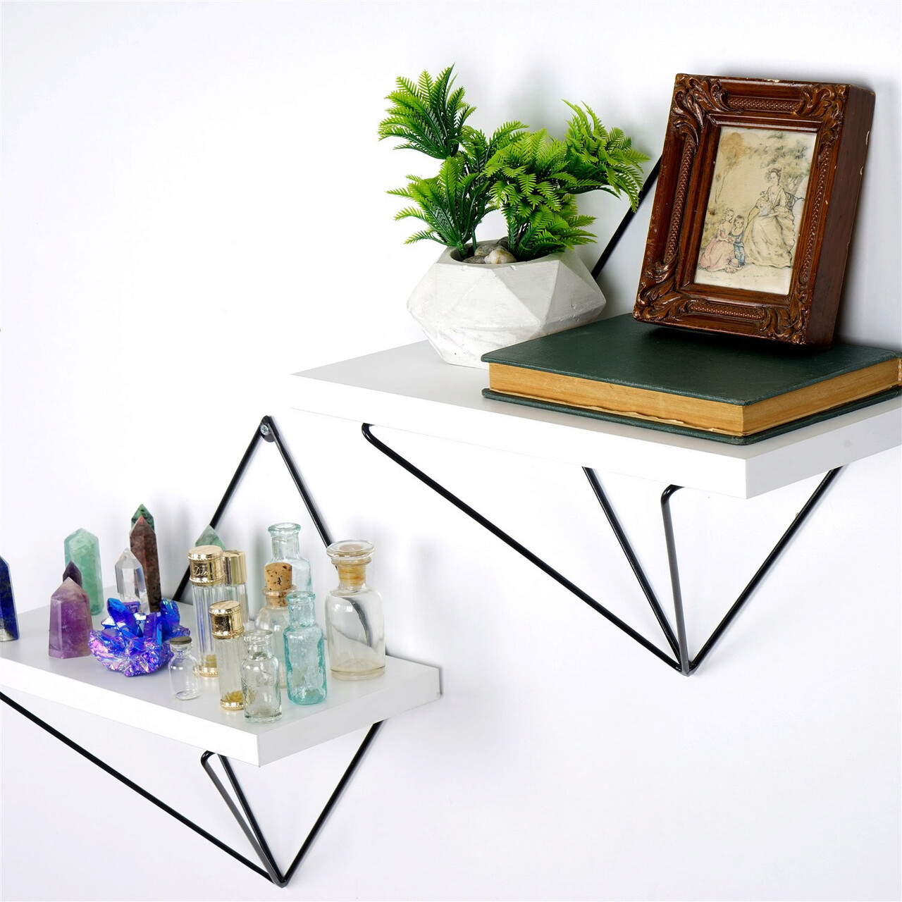 Raft de perete, Evila Originals, Wr060, MDF , Alb/Negru - 2 | YEO