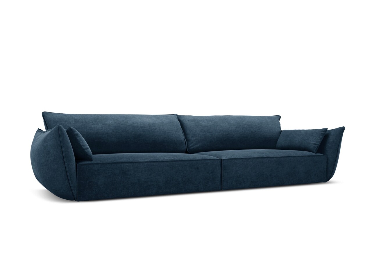 Canapea 4 locuri, Kaelle, Micadoni Home, BL, 248x110x85 cm, poliester chenille, albastru regal - 1 | YEO