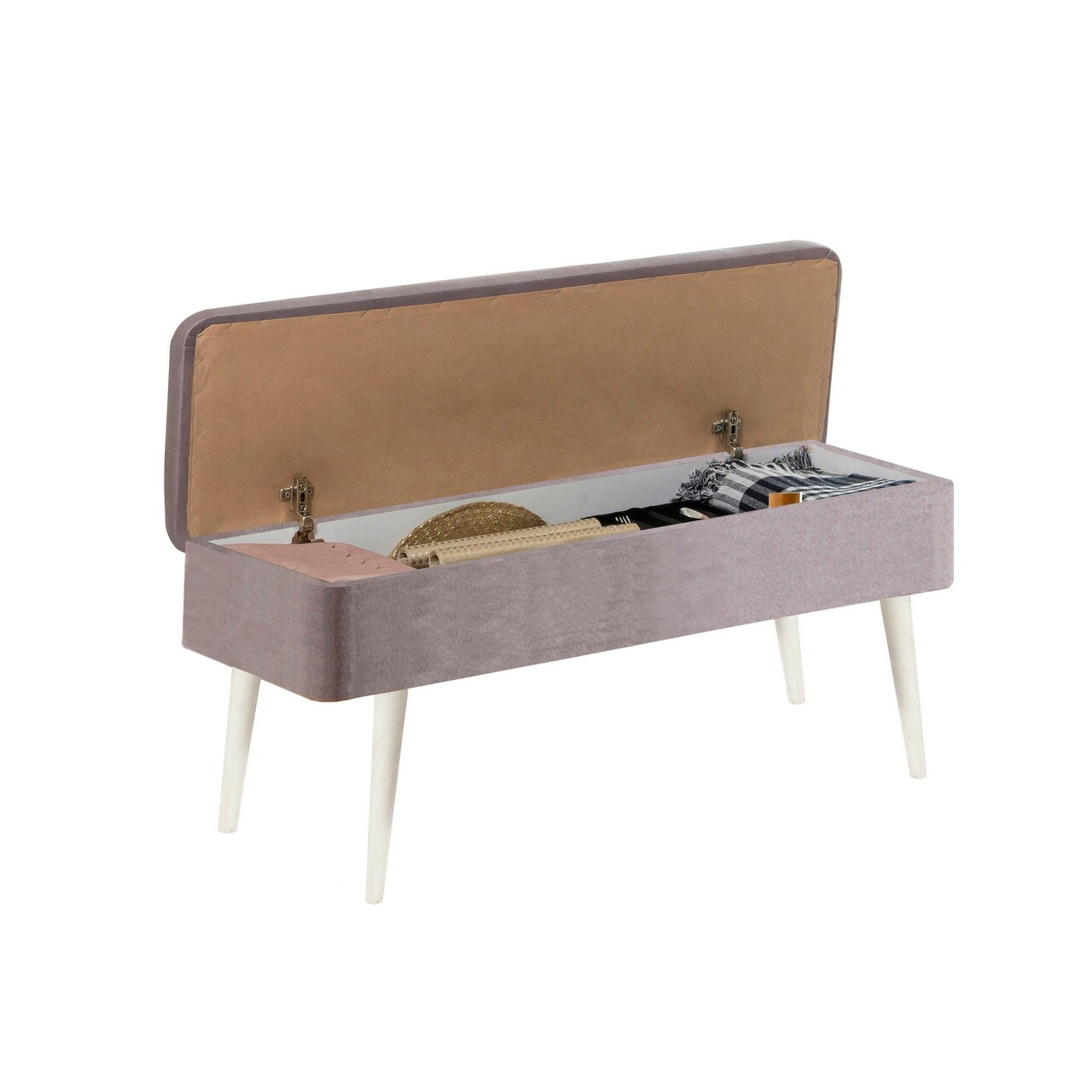 Set masa extensibila si scaune, Hanah Home, Vina 0701, Alb/Gri - imagine 10