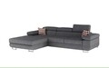 Coltar extensibil stanga 4 locuri ELTAP, Armd-21, Armando, 289x203x85 cm, lemn/poliester, gri/multicolor